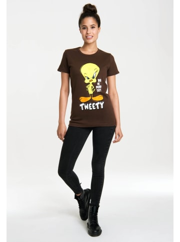 Logoshirt T-Shirt Looney Tunes – Tweety in braun