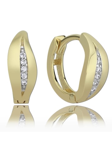 BALIA Gold 333 Damen Creolen Blatt Ohrringschmuck ca. 1,3cm