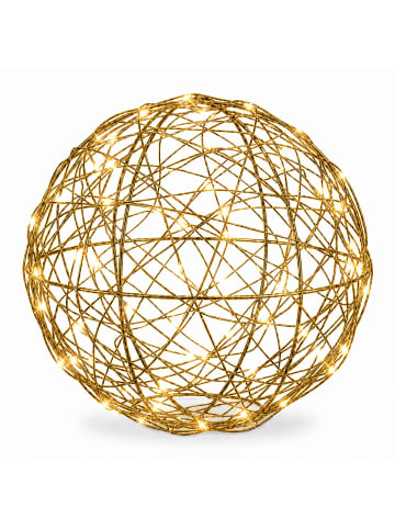 relaxdays LED Dekokugel in Gold - Ø 20 cm