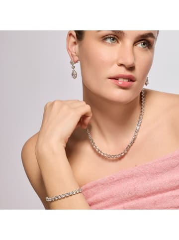 Luxenter Ohrringe mit Silberfinish und funkelndem Zirkonia – Nidros