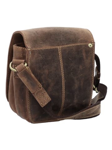 Greenburry Vintage Umhängetasche Leder 16 cm brown