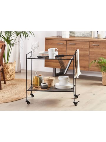 Beliani Servierwagen ALAMO in Schwarz - (W) 70 x (H) 70 x (L) 40 cm