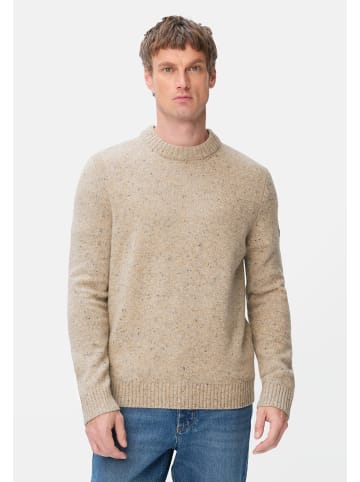 Camel Active Strickpullover aus Merinowollgemisch in Beige-Braun