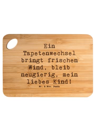 Mr. & Mrs. Panda Küchenbrett Spruch Umzug neue Stadt mit Spruch in Braun