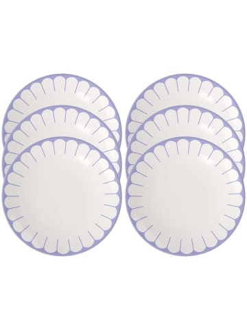 6er Set Speiseteller Fleur Couleur in Bleu ø 26,6 cm