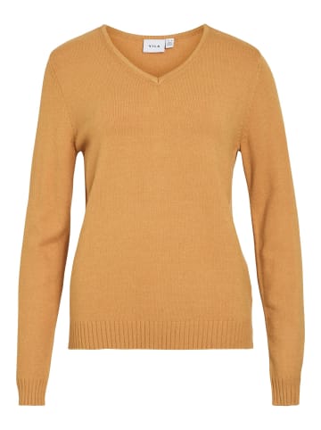 Vila Strickpullover in Amber Gold