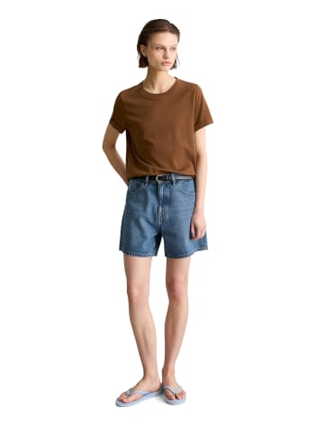 Marc O'Polo DENIM T-Shirt relaxed in Umbra Brown
