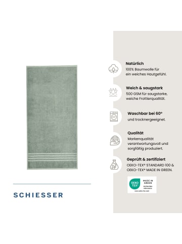 Schiesser Duschtuchset Milano 2-teilig in Hellgrün