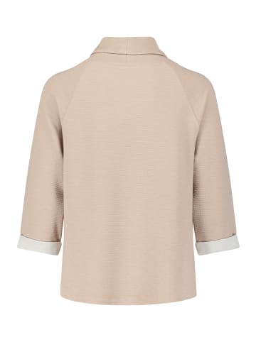 Betty Barclay Sweatshirt mit hohem Kragen in Patch Beige/Cream