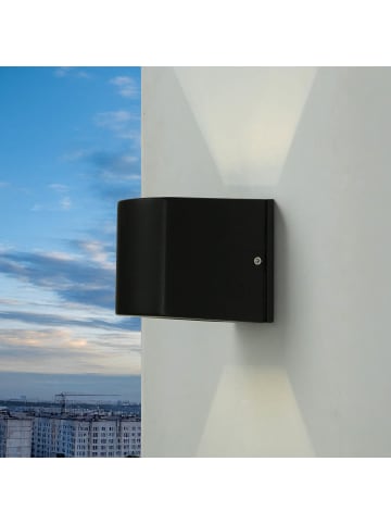 Licht-Erlebnisse Außen Wandlampe (B)9 x (H)10 cm in Schwarz