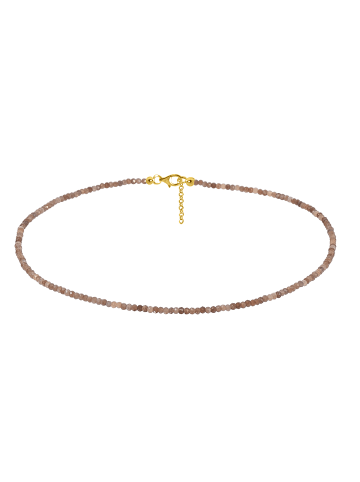 Xen Collier "Choco Mondstein 3 mm" in Braun