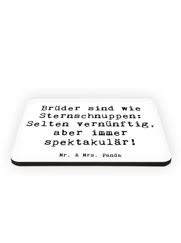 Mr. & Mrs. Panda Magnet Spruch Brüder Sternschnuppen mit Spruch in Weiß