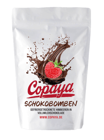 Granar 1 kg Schokobombe Himbeeren in Vollmilchschokolade von Copaya