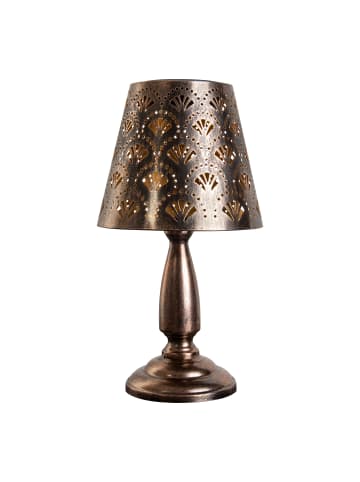 näve LED Solarleuchte "ELSA" in alt-messing - (L)16.5 cm x (B)16.5 cm x (H)30.8 cm