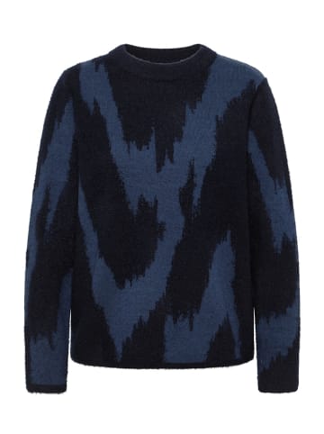 Cecil Gemusterter Pullover in Blau