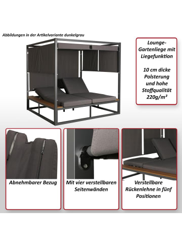 MCW Aluminium Lounge-Gartenliege M63, Hellgrau