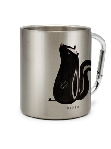 Mr. & Mrs. Panda Tasse Stinktier Sitzen ohne Spruch in Silber