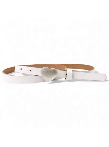 FRONHOFER Ledergürtel in Weiß