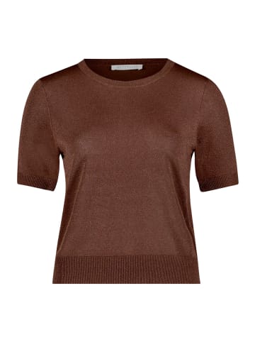 BETTY & CO Feinstrickpullover mit Lurexfaden in Braun