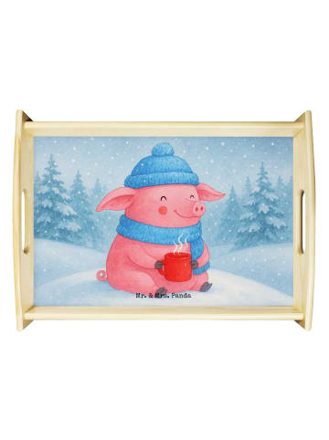 Mr. & Mrs. Panda Tablett Schwein Glühwein Design ohne Spruch in Weiß