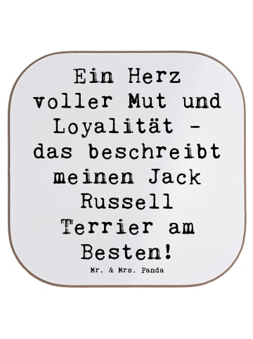 Mr. & Mrs. Panda Tassen Untersetzer Spruch Jack Russell Terrier ... in Weiß