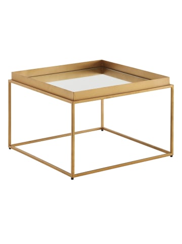 KADIMA DESIGN Couchtisch Glas Metall 60x60x41 cm Sofatisch Verspiegelt, Design