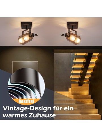 ZMH Deckenstrahler in rauchgrau 1-flammige E14