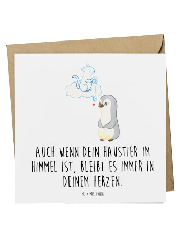Mr. & Mrs. Panda Anlasskarte Trauerbewältigung Haustierverlust m... in Weiß