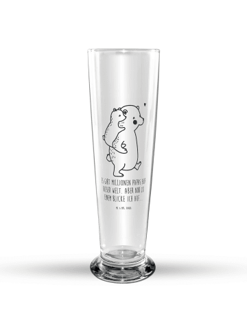 Mr. & Mrs. Panda Bierglas Papa Bär mit Spruch in Transparent