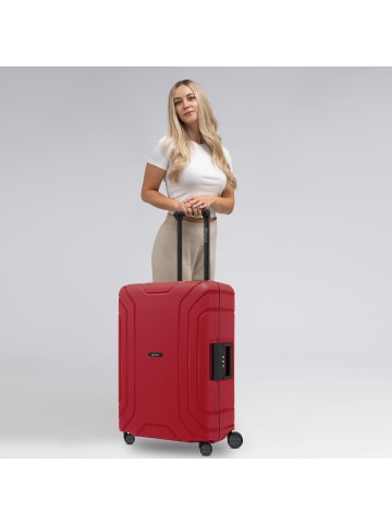 Redolz Essentials 15 4-Rollen Trolley 65 cm mit Dreipunkt-Verschluss in classic red