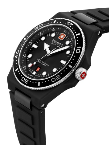 Swiss Military Hanowa Armbanduhr OCEAN PIONEER in Schwarz