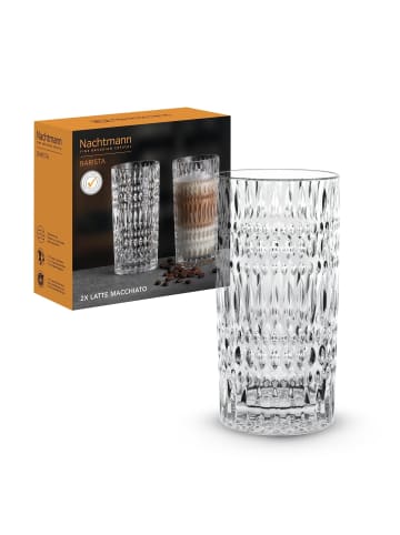 Nachtmann 2er Set Latte Macchiato Gläser Ethno Barista 434 ml in transparent