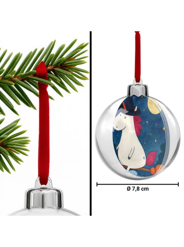 Mr. & Mrs. Panda weihnachtshänger Einhorn Hexe Design ohne Spruch in Weiß