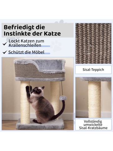 COSTWAY Kratzbaum Klein in Grau