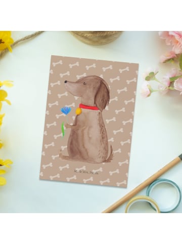 Mr. & Mrs. Panda Grußkarte Hund Blume ohne Spruch in Hundeglück