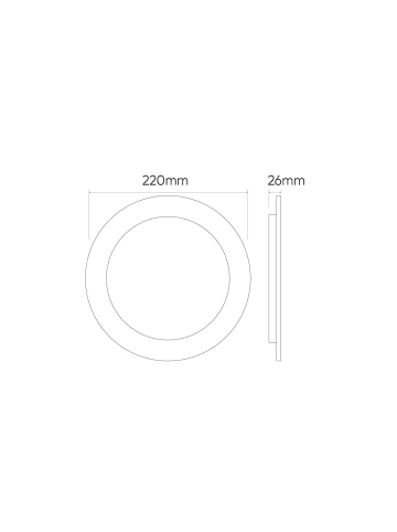 LED Line Downlight Einbau/Aufputz 200mm Deckenleuchte 24 Watt 2250lm (3000K war in Weiß