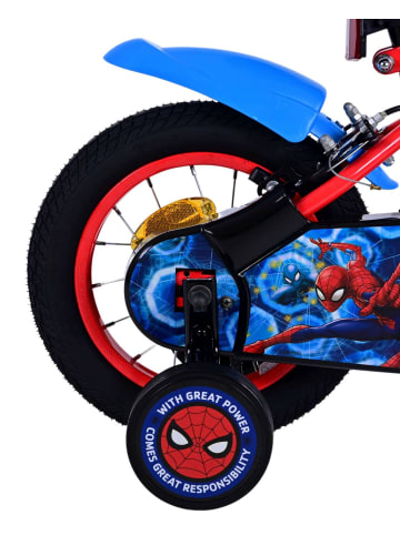 Volare Kinderfahrrad Ultimate Spider-Man Jungen 12 Zoll Kinderrad in Blau/Rot 3 Jahre