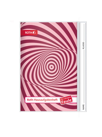 ROTH Hausaufgabenheft Unicolor für clevere Faule, Psych Pink in Pink