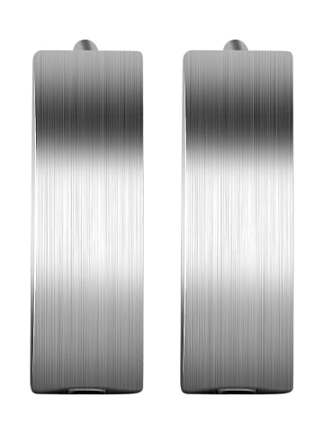 Adeliás Damen Ohrringe – Klappcreole aus Edelstahl in silber