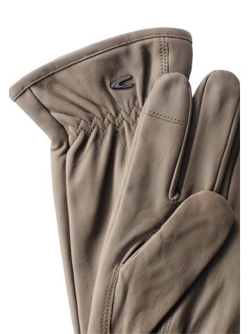 Camel Active Lederhandschuhe mit Touchscreen Funktion in Dunkel khaki