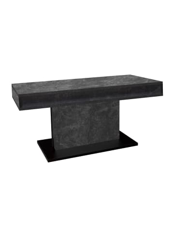 58 aufm Kessel COUCHTISCH Höhenverstellbar Else 2 110x59x60 Holz Keramikoptik Grau