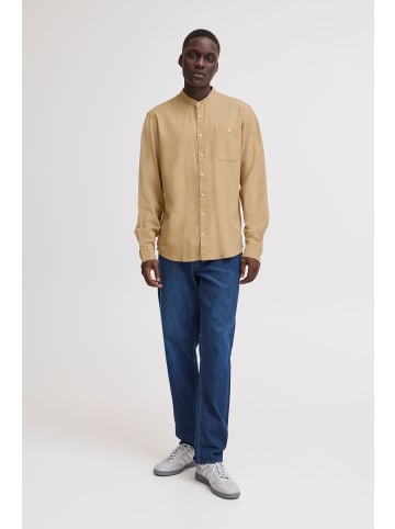 BLEND Langarmhemd BHBOBBY Shirt mandarin in Braun