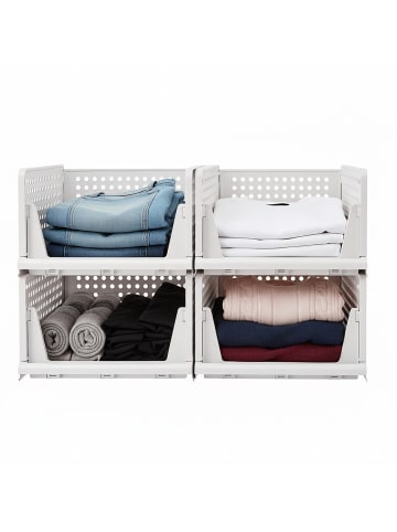 SONGMICS Schrank-Organizer Dennys in Weiß - (B)33 x (H)18.5 x (T)43 cm