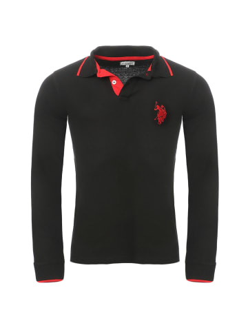 U.S. Polo Assn. PoloShirt Langarm in Schwarz