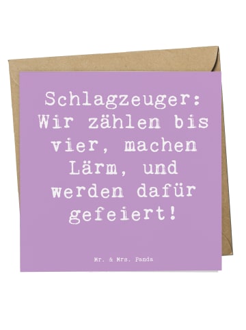 Mr. & Mrs. Panda Einladungskarte Spruch Schlagzeuger Stolz mit S... in Lavendeltraum