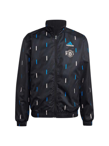 adidas Performance Trainingsjacke Manchester United Anthem in schwarz / türkis