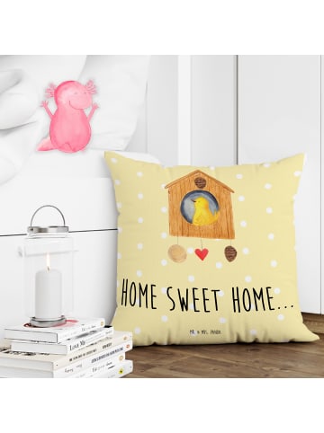 Mr. & Mrs. Panda kissen für sofa Vogelhaus Home mit Spruch in Gelb Pastell