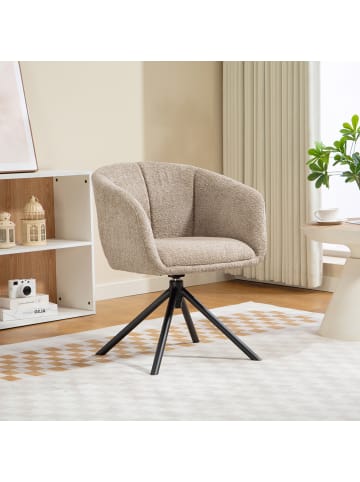 HOMCOM Sessel in Braun 59L x 58,5B x 78,5H cm
