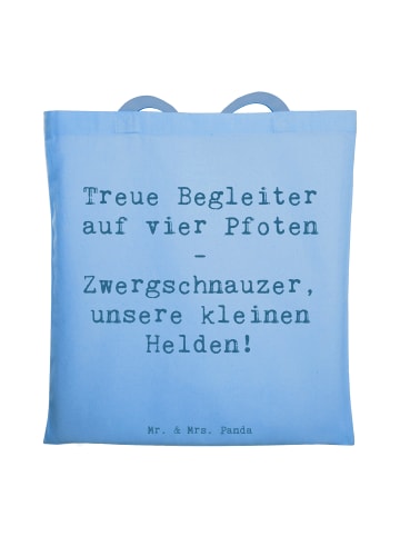 Mr. & Mrs. Panda Uni Tasche Spruch Zwergschnauzer Helden mit Spruch in Sky Blue