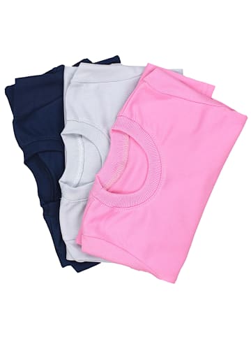 TupTam Mädchen Langarmshirt 3er Pack in dunkelblau